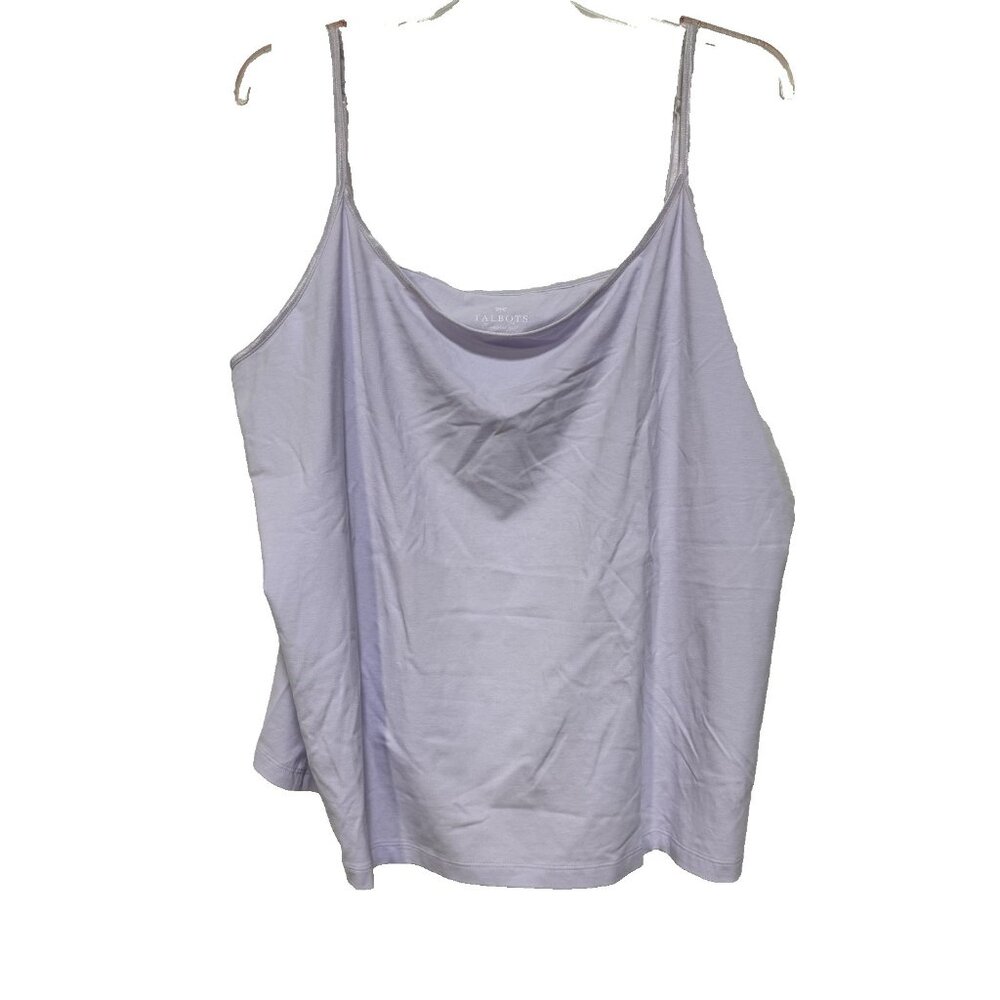 Talbots Womens Plus 3X Camisole Tank Top Shirt Cami Lavendar Layering Base